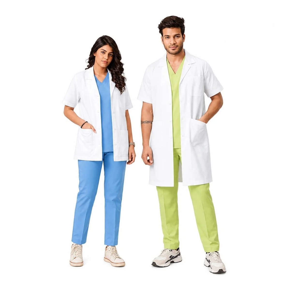 Unisex Lab Coat and Scrub Set