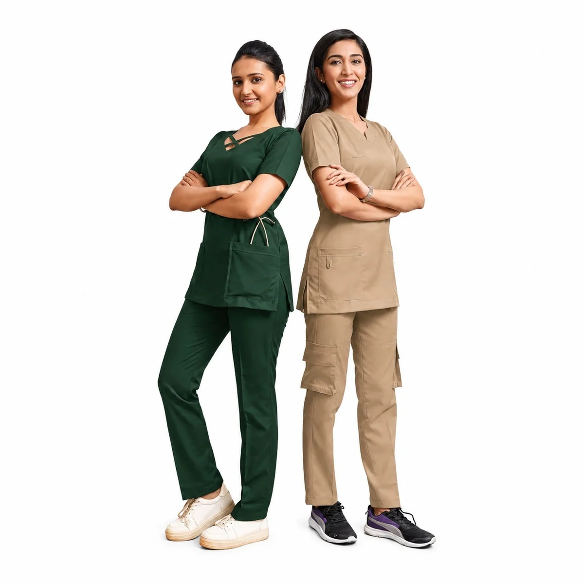 Womens Poly-Cotton Medical Scrub Set