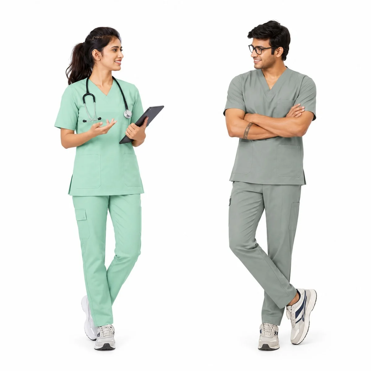 Sage Green Unisex Scrub Set