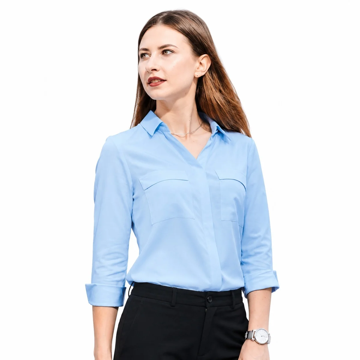 Light Blue Women's Formal Shirt