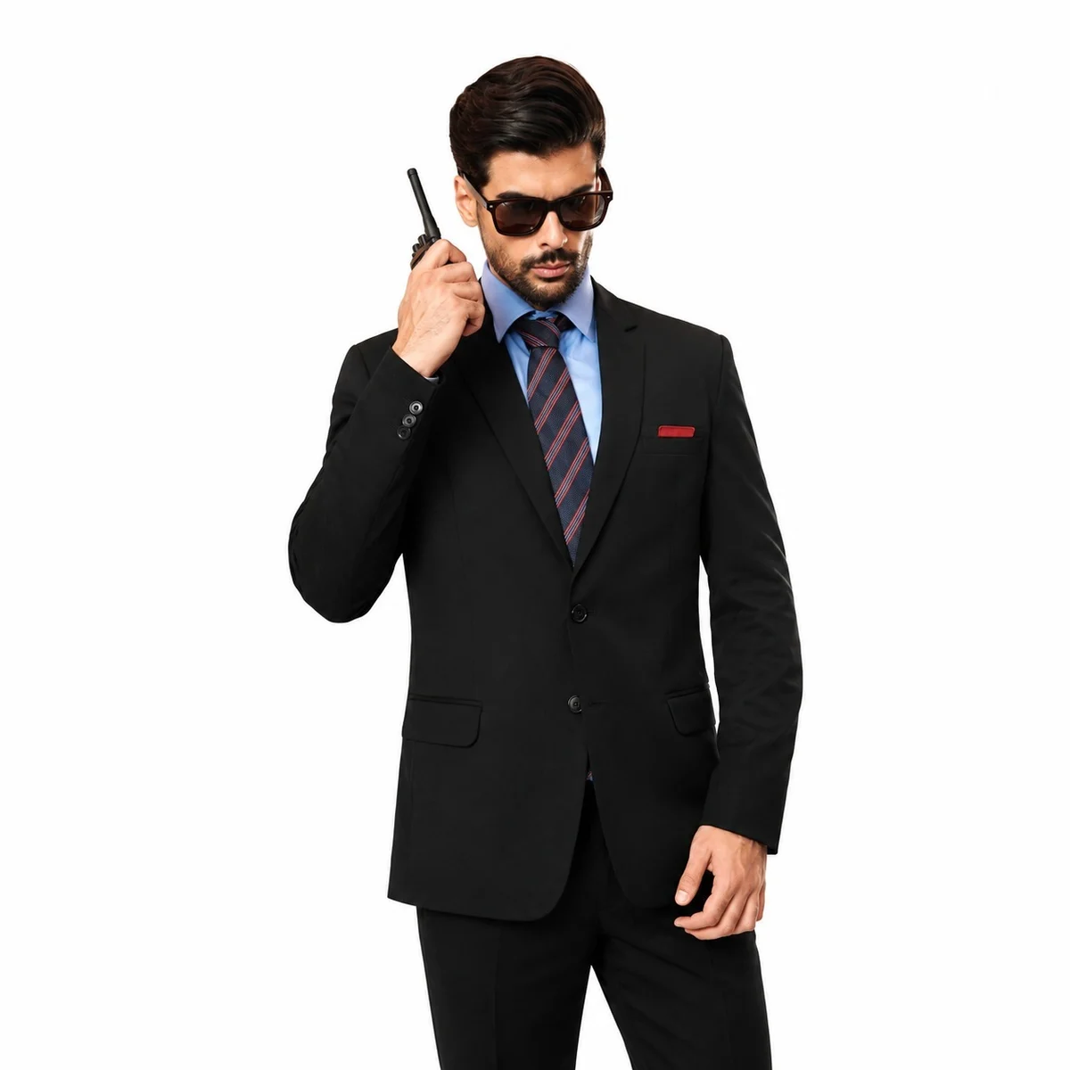 Mens Black Corporate Security Suit Set