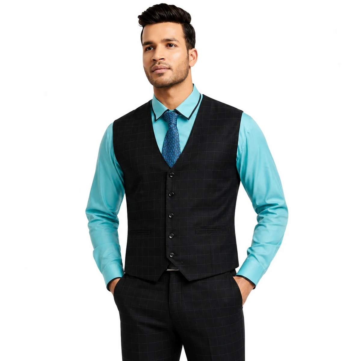 Mens Hotel Uniform Three-Piece Suit Set
